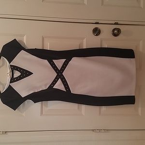 STUNNING Blk/Wht Studded Dress